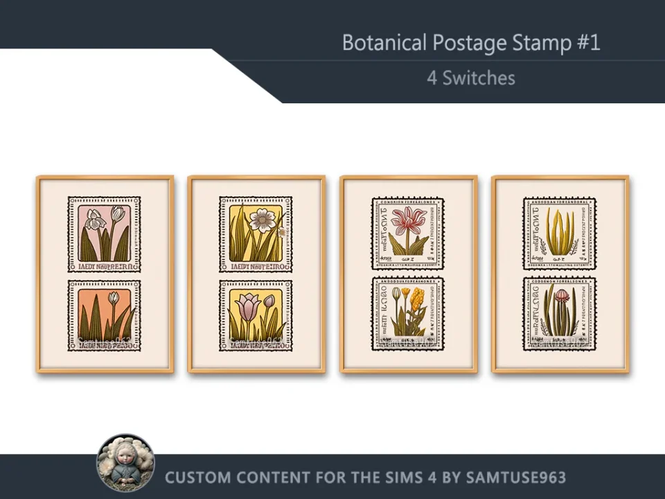 Botanical Postage Stamp #1 Sellable Extra A Samtuse963