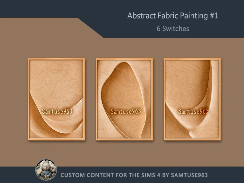 Abstract Fabric Painting #1 Sellable Extra A Samtuse963