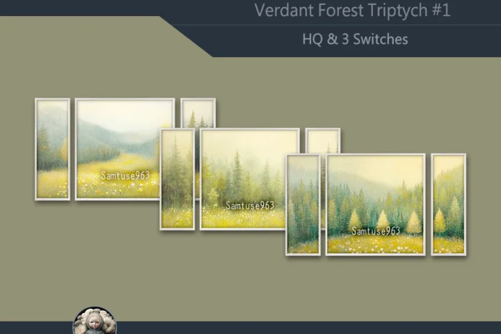 HQ Verdant Forest Triptych #1 Sellable Extra E Samtuse963