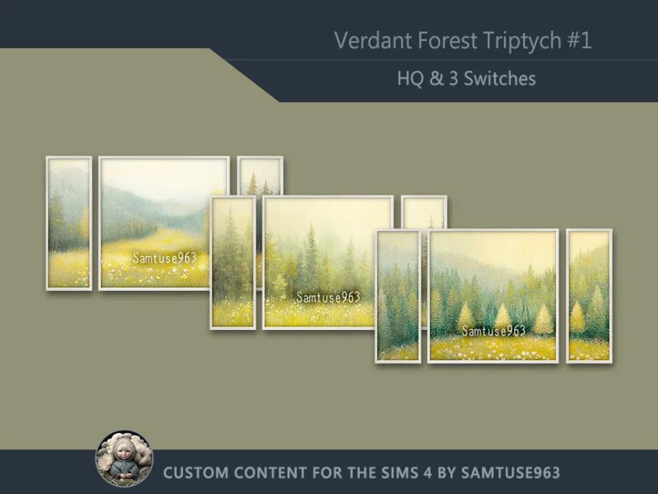 HQ Verdant Forest Triptych #1 Sellable Extra E Samtuse963