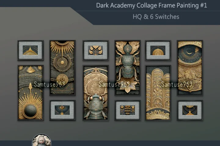 HQ Dark Academy Collage Frame Painting #1 Sellable Samtuse963