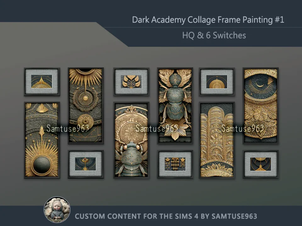 HQ Dark Academy Collage Frame Painting #1 Sellable Samtuse963