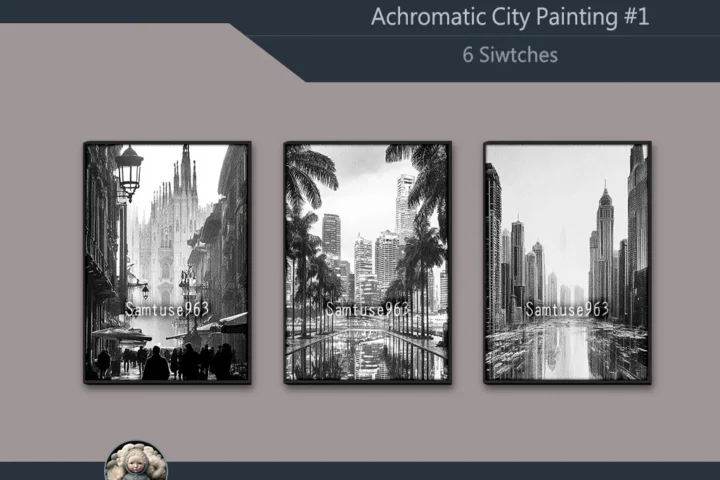 Achromatic City Painting #1 Sellable Extra A Samtuse963