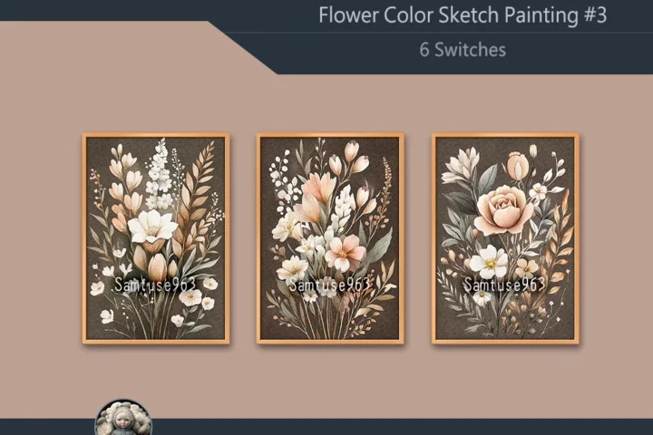 Flower Color Sketch Painting #3 Sellable Extra A Samtuse963