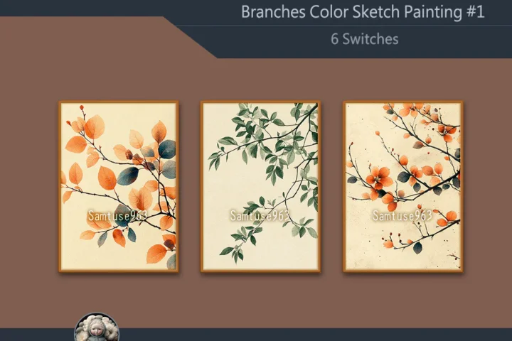 Branches Color Sketch Painting #1 Sellable Extra A Samtuse963
