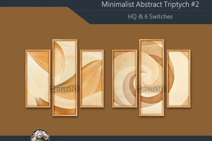 HQ Minimalist Abstract Triptych #2 Sellable Extra B Samtuse963