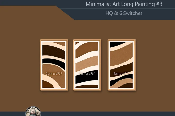 HQ Minimalist Art Long Painting #3 Sellable Extra D Samtuse963