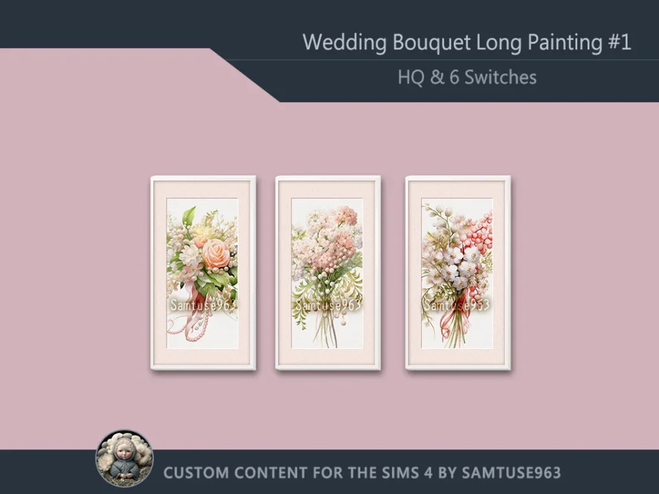 HQ Wedding Bouquet Long Painting #1 Sellable Extra D Samtuse963