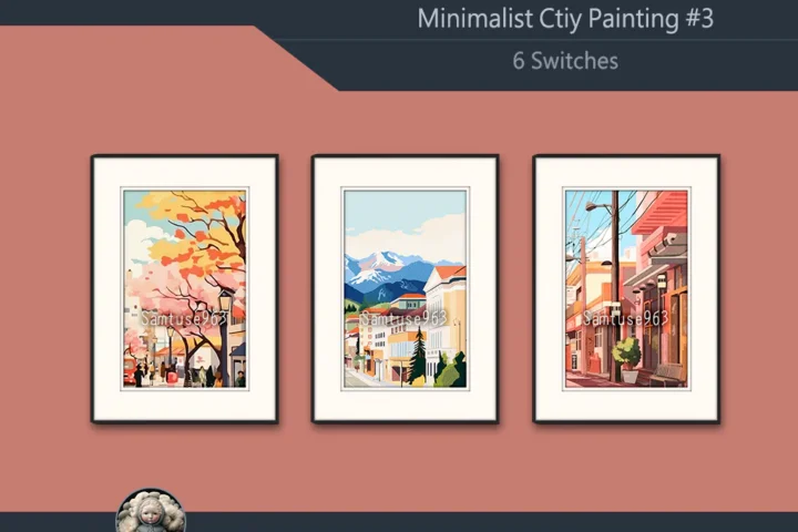 Minimalist City Painting #3 Sellable Extra A Samtuse963