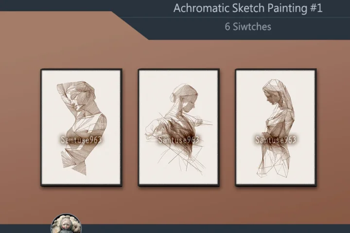 Achromatic Sketch Painting #1 Sellable Extra A Samtuse963