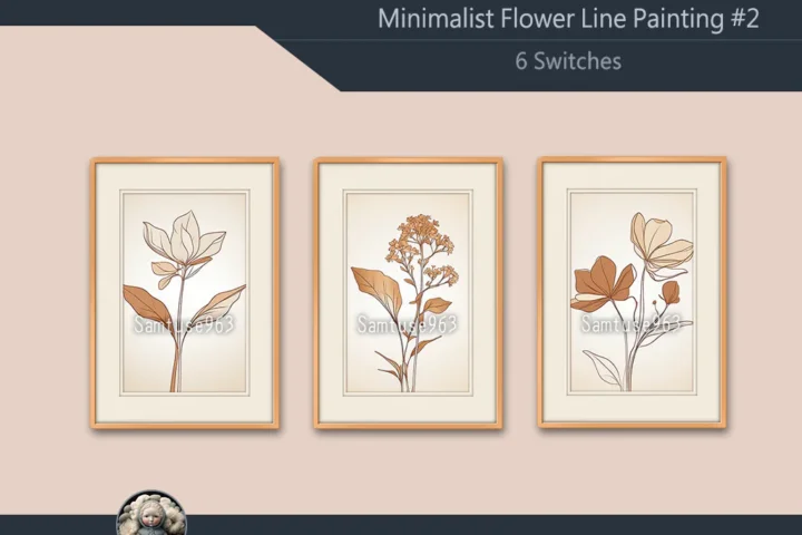 Minimalist Flower Line Painting #2 Sellable Extra A Samtuse963