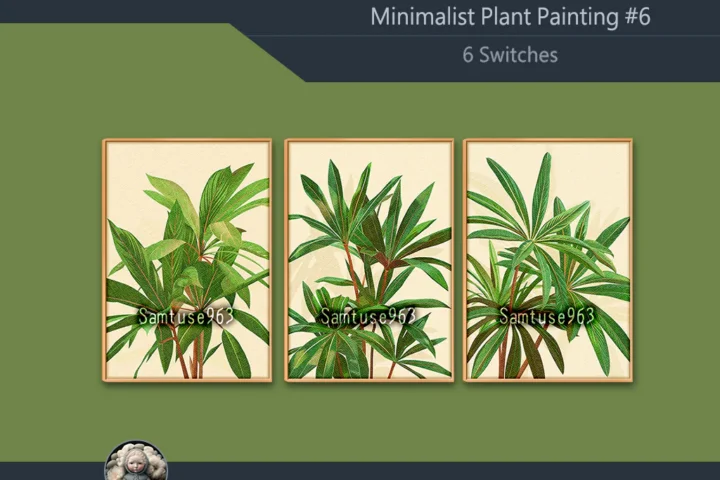 Minimalist Plant Painting #6 Sellable Extra A Samtuse963