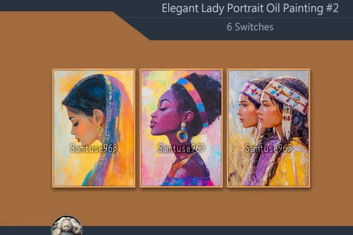 Elegant Lady Portrait Oil Painting #2 Sellable Extra A Samtuse963