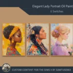 Elegant Lady Portrait Oil Painting #1 Sellable Extra A Samtuse963