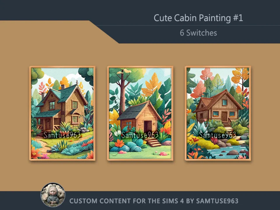 Cute Cabin Painting #1 Sellable Extra A Samtuse963