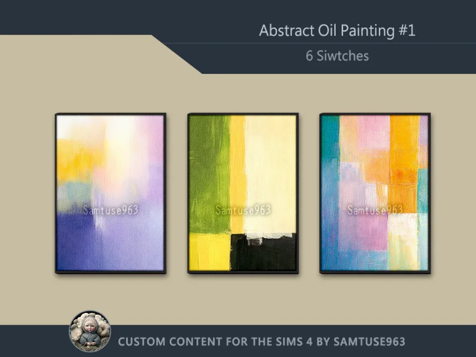 Abstract Oil Painting #1 Sellable Extra A Samtuse963