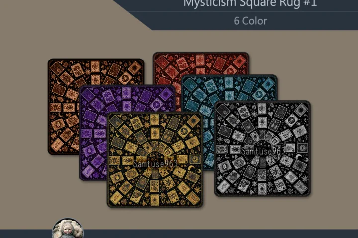 Mysticism Square Dance Rug #1 Samtuse963