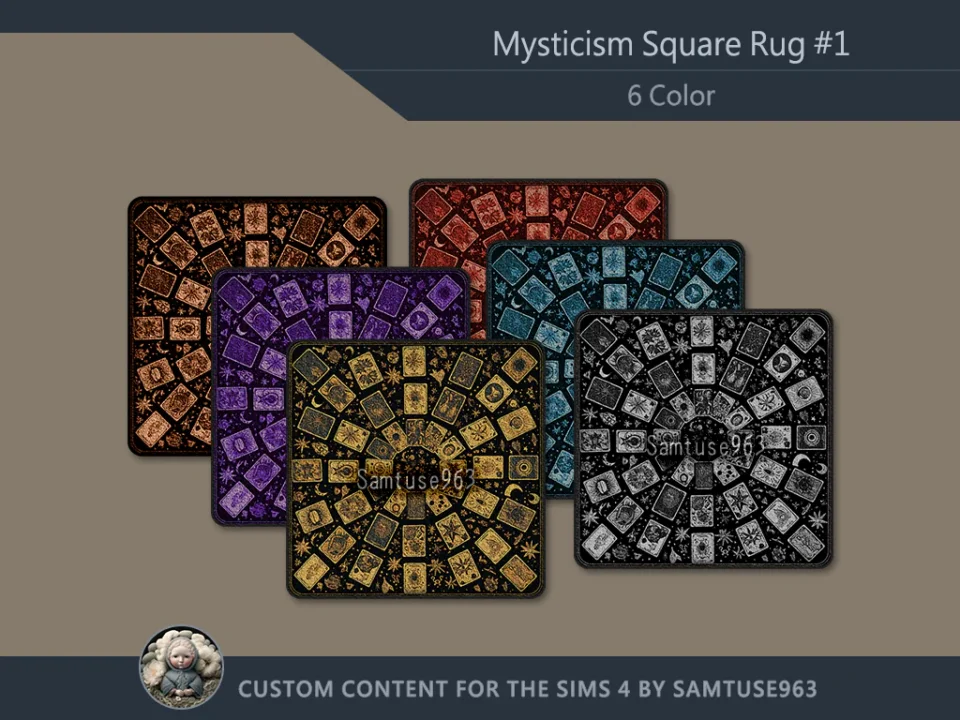 Mysticism Square Dance Rug #1 Samtuse963
