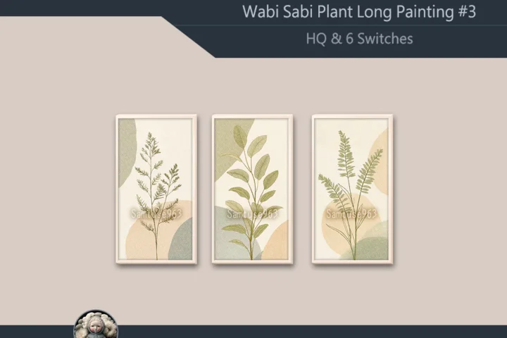 HQ Wabi Sabi Plant Long Painting #3 Sellable Extra D Samtuse963