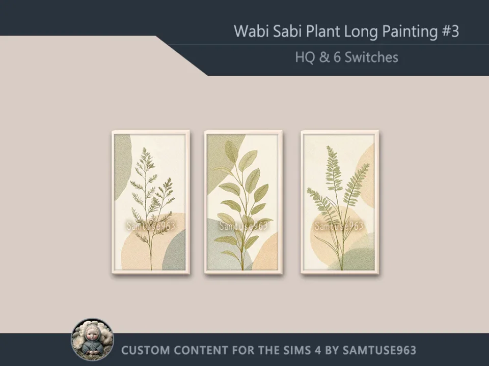 HQ Wabi Sabi Plant Long Painting #3 Sellable Extra D Samtuse963