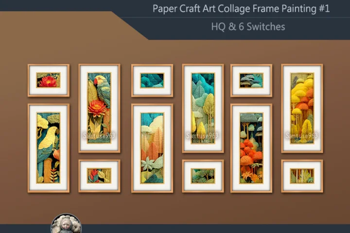 HQ Paper Craft Art Collage Frame Painting #1 Sellable Samtuse963