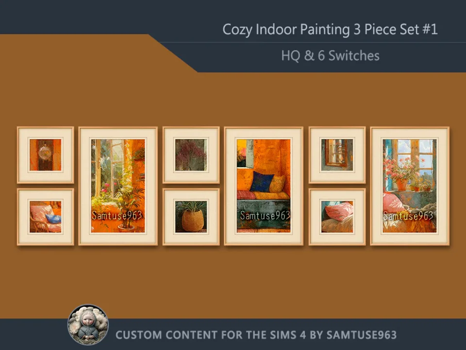 HQ Cozy Indoor Painting 3 Piece Set #1 Sellable Extra F Samtuse963