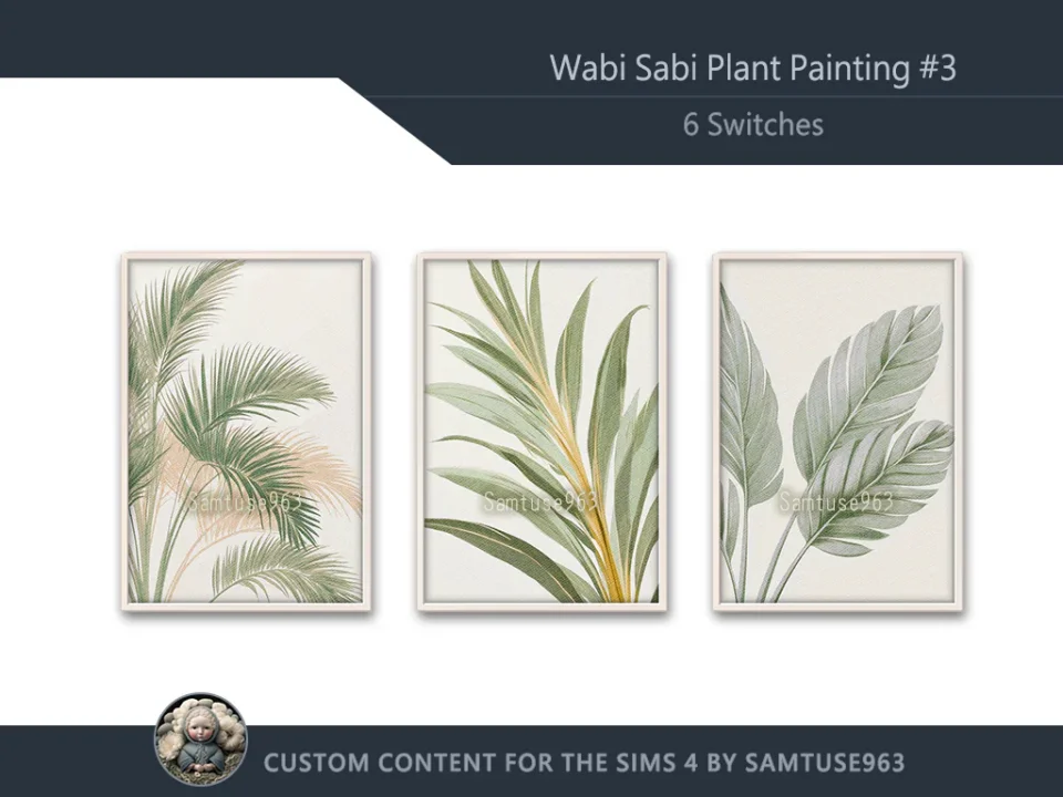Wabi Sabi Plant Painting #3 Sellable Extra A Samtuse963