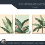 Small Table Painting Minimalist Plant #1 Samtuse963