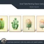HQ Small Table Painting Classic Cactus #1