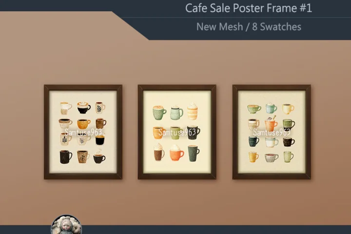 Cafe Sale Poster Frame #1 Samtuse963
