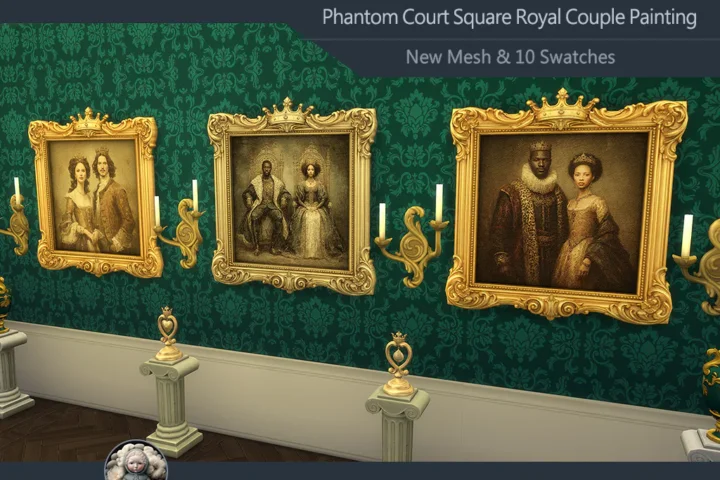 Phantom Court Square Royal Couple Painting Samtuse963
