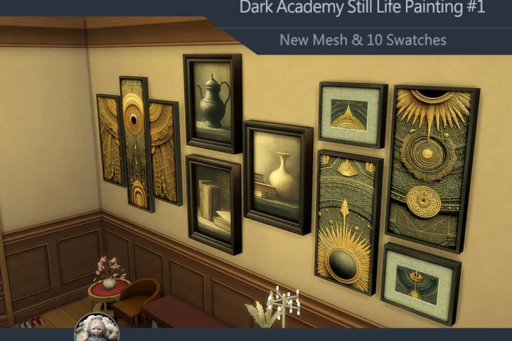 Dark Academy Still Life Painting #1 Samtuse963