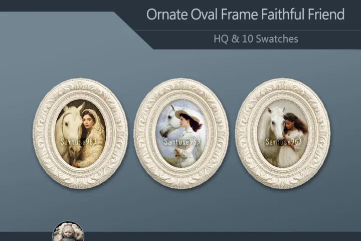 Oval Frame Painting Faithful Friend #1 Sellable Samtuse963