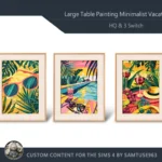 HQ Large Table Painting Minimalist Vacation #1