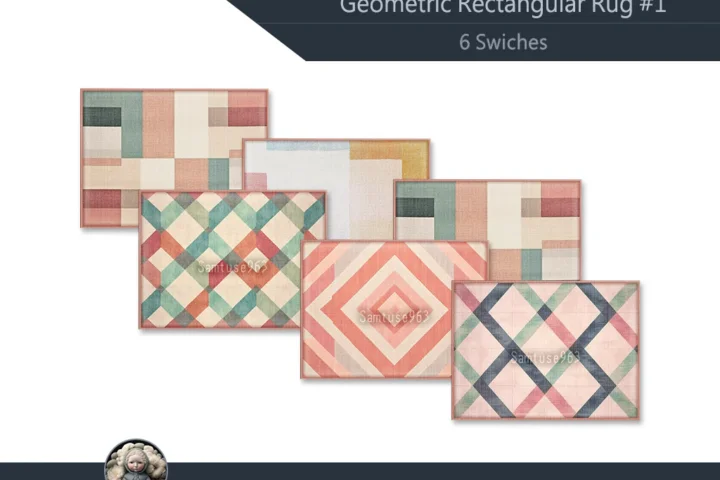 Geometric Rectangular Dance Rug #1 Samtuse963