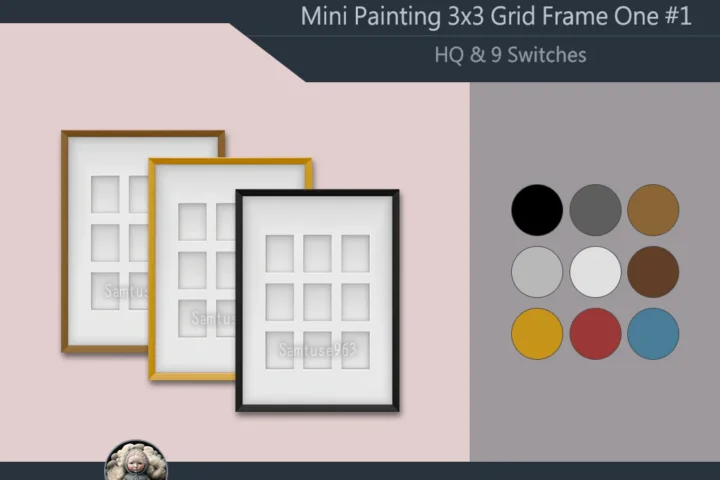 HQ Mini Painting 3x3 Grid Frame One #1 Samtuse963