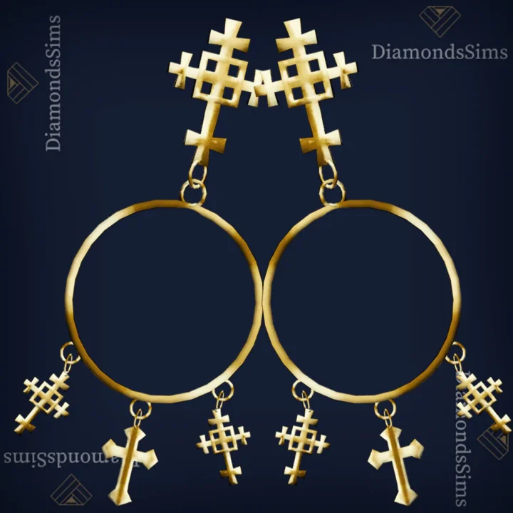 Cross earrings 12 by diamondssims