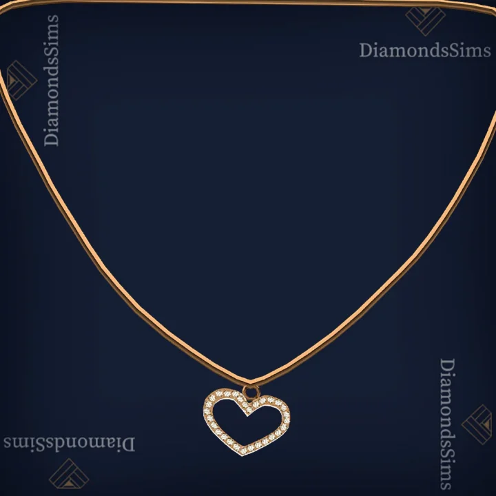 Heart necklace 97 by diamondssims
