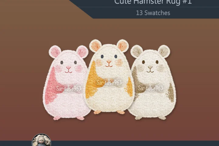 Cute Hamster Dance Rug #1 Samtuse963