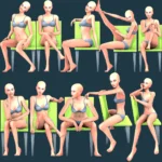 Chair poses female