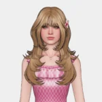 Sophia Hair, Ombre/Calico Overlay, and Flower Accessory