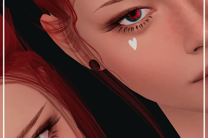 Under Eye Heart Tattoo