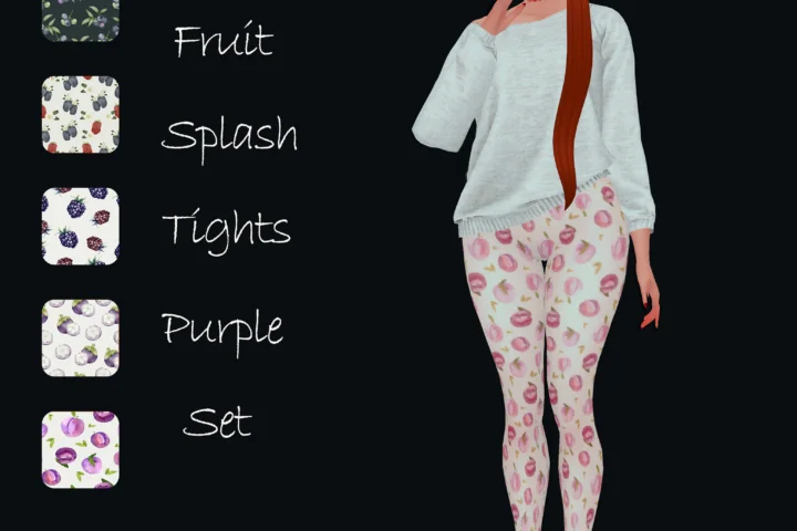 Fruit Splash Tights Purple Set