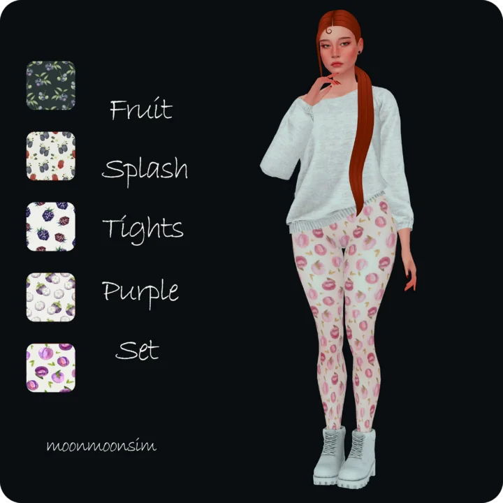 Fruit Splash Tights Purple Set