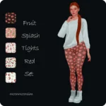 Fruit Splash Tights Red Set