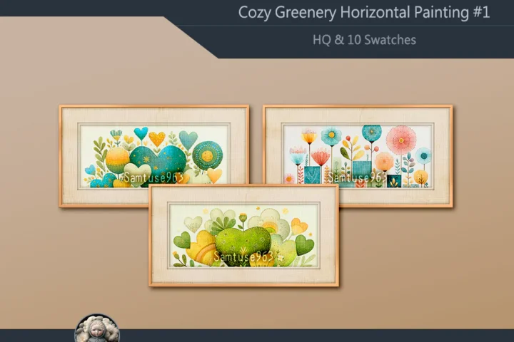 HQ Cozy Greenery Horizontal Painting #1 Sellable Samtuse963
