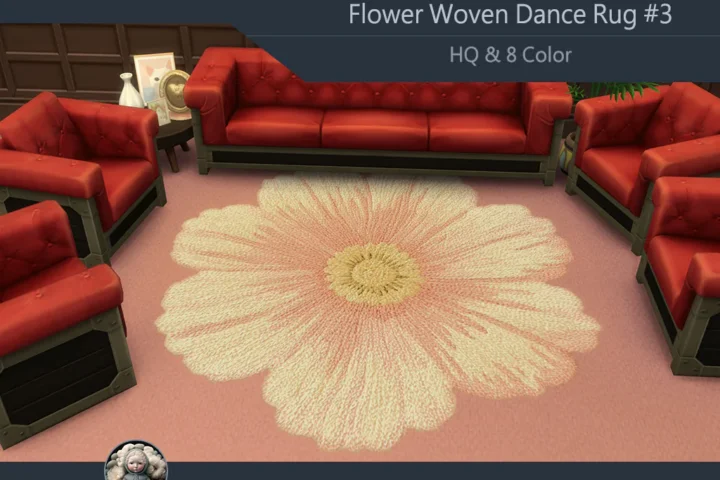 HQ Flower Woven Dance Rug #3 Samtuse963