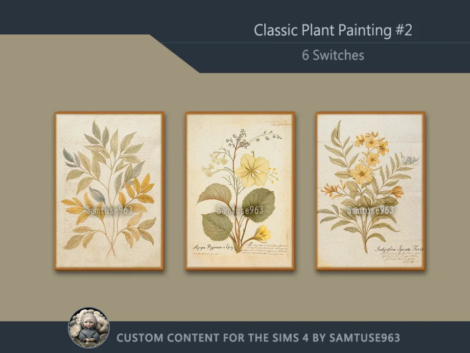 Classic Plant Painting #2 Sellable Extra A Samtuse963