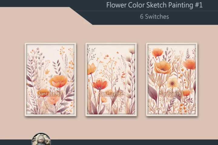 Flower Color Sketch Painting #1 Sellable Extra A Samtuse963