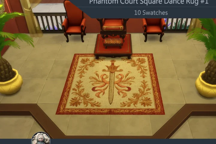 Phantom Court Square Dance Rug #1 Samtuse963
